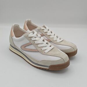 Tretorn "Rawlins" Women’s, Leather & Nylon/Canvas, Sneaker (Gray/Pink) - NEW
